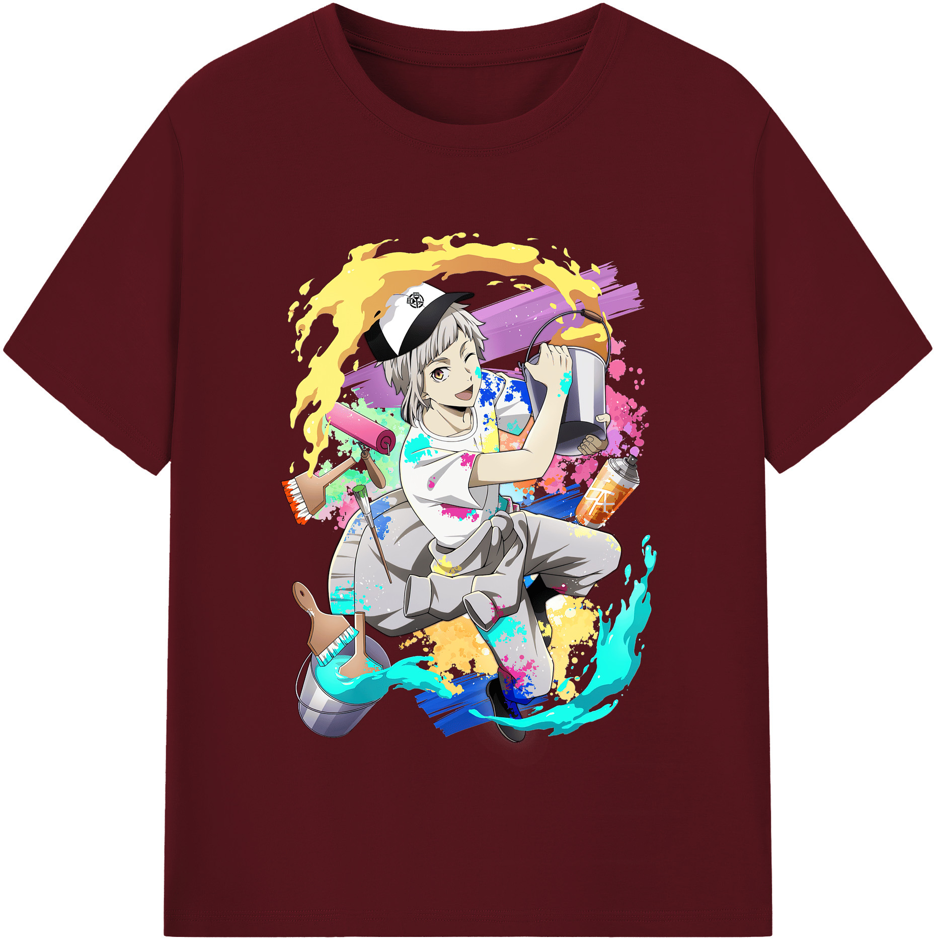（画像用） 文豪ストレイドッグス Bungo Stray Dogs 綿100％半袖Tシャツ（フロントプリント）